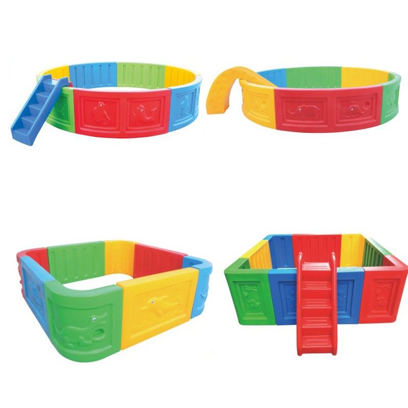 方形圆形球池幼儿园儿童区角海洋波波球滚塑安全围栏方型卡通栅栏