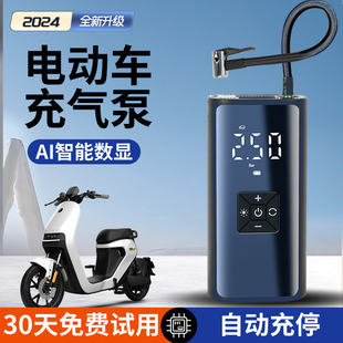 电动车高压打气筒迷你便携式充气泵真空胎家用无线快速打气泵配件