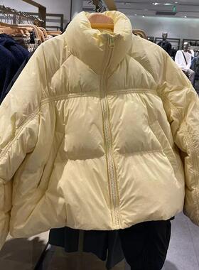 VM NY NB UR面包服2025冬新宽松立领加厚保暖白鸭绒羽绒服外套女