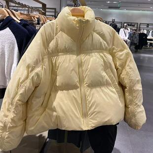 VM NY NB UR面包服2025冬新宽松立领加厚保暖白鸭绒羽绒服外套女