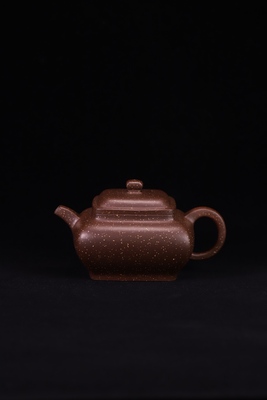 闪购 宜兴紫砂壶全手工紫泥铺砂行方壶270CC家用紫砂泡茶壶茶具