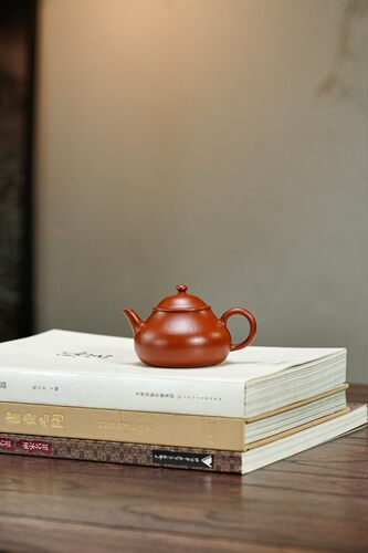 闪购 宜兴紫砂壶小号朱泥矮梨壶120CC家用手工泡茶壶紫砂功夫茶具