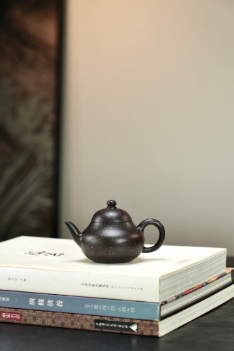 闪购 宜兴紫砂壶紫泥乌金砂梨壶120CC家用手工小号泡茶壶功夫茶具