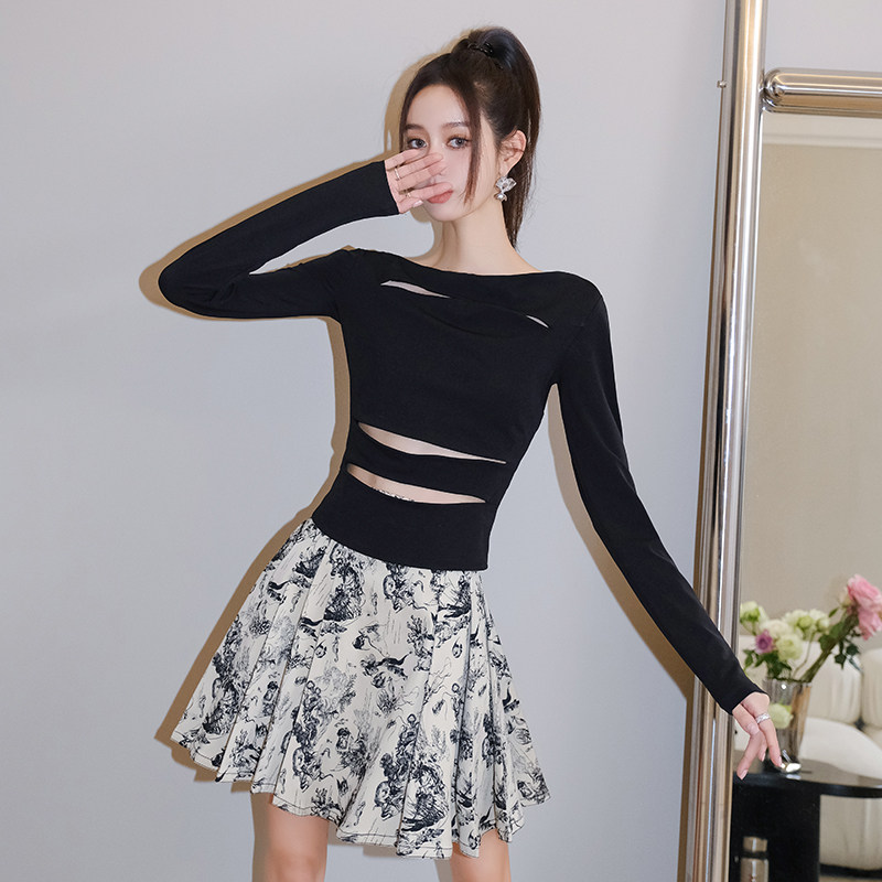 【折】deepmoss   黑色扭褶镂空紧身衣正反两穿 提花百褶半身裙,女装/女士精品,时尚套装,淘宝优惠券,粉丝福利购,淘宝优惠卷