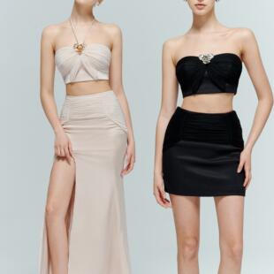 【折】Artel Retro 性感花朵抹胸半裙礼服