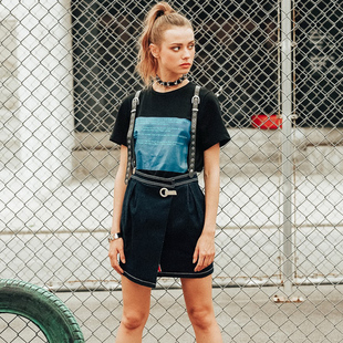 秋冬新款 Beauty Devil 开叉可拆卸背带