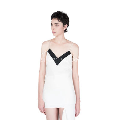 【SM】VICTORIA WANG新款白色吊带百搭上衣