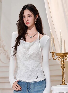 Three Quarters 25AW 白色兰精莫代尔手工编织两件T恤