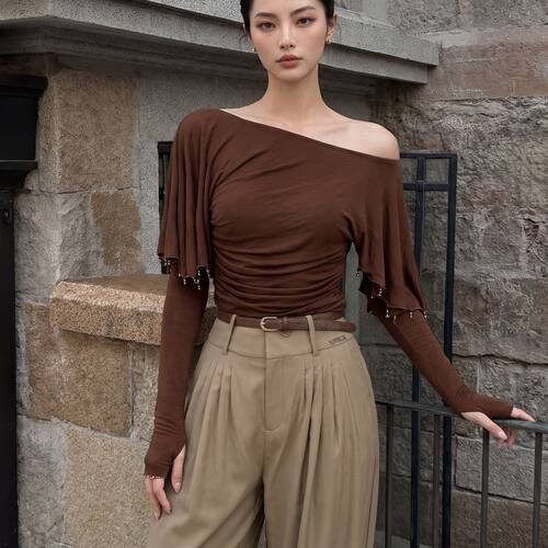 【折~】CNLEEWEI 26AW 锁链装饰金色牛仔裤