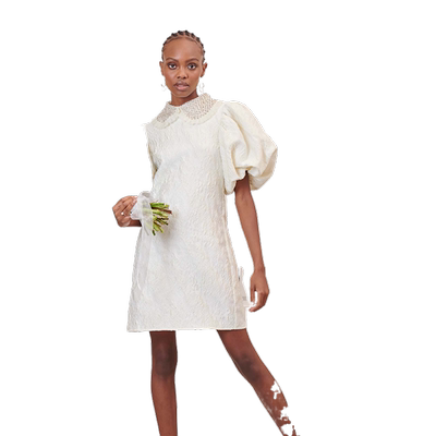 【】Sister Jane x 博主RedamancyL闪钻娃娃领泡泡袖连衣裙