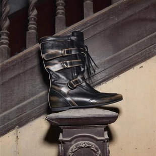 Wander系列皮扣流苏拳击短靴流浪靴子女25冬爆款 27QUAI GROSMOTT