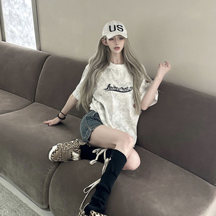 百搭木兰 蜡染小面包短袖 Andrea Martin官方旗舰店2024夏新款