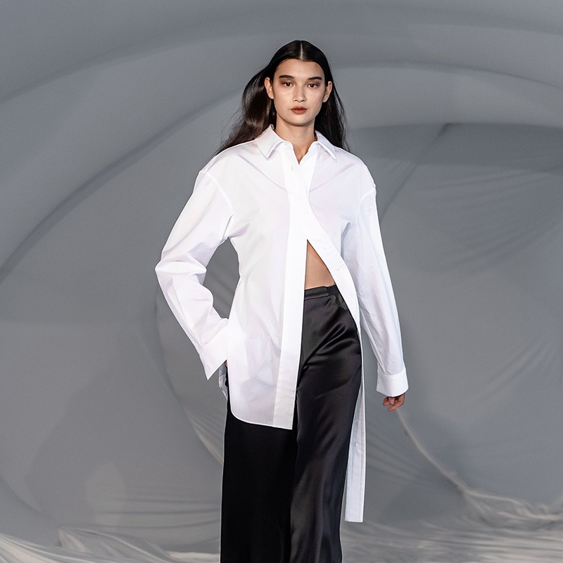 木兰买手店走秀款白色衬衫宽松