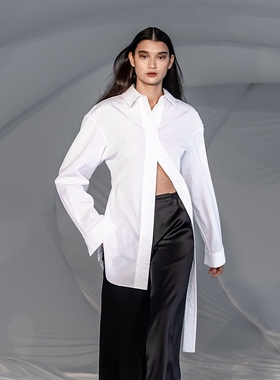 【折】 Christopher Esber 2R走秀款白色衬衫宽松简约款上衣