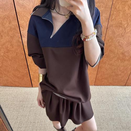 【折】Vena Label秋季 拉链拼接卫衣复古长袖外套 迷你花苞半身裙