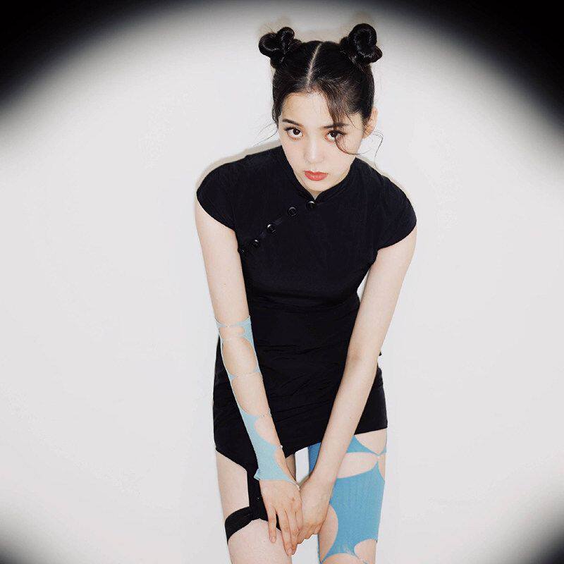 【国现】Hyein Seo SS改良旗袍连衣裙带3M反光烟盒斜挎包单肩包