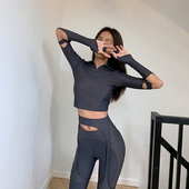 木兰买手店国现Hyein Seo暗黑风机能高领半拉链上衣长裤