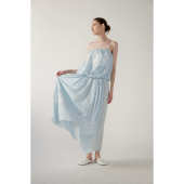 缀影挽歌绣花抹胸 NONETONE 花苞碎褶连衣裙