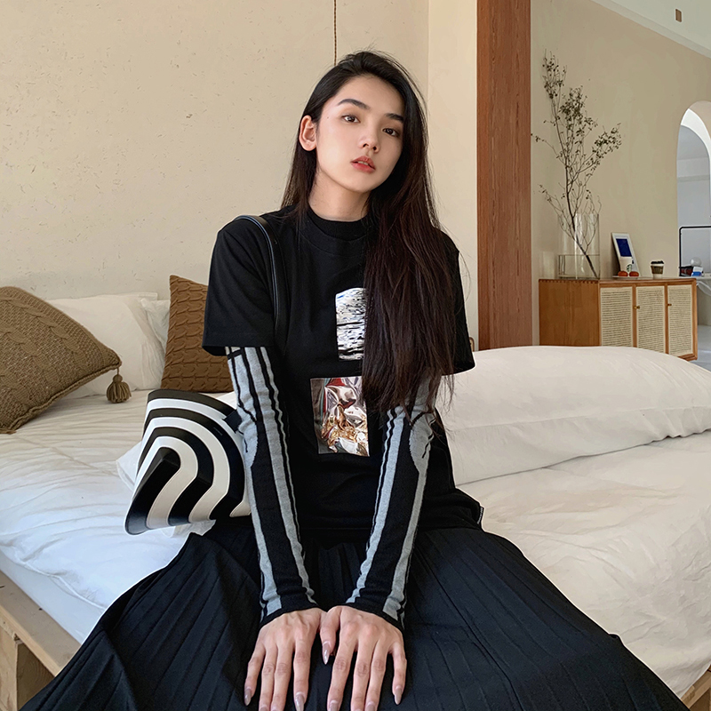 【半裙S】欧阳丹chrisou by dan蒙太奇印花