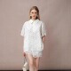 蕾丝短裤 Diana 蕾丝短袖 衬衫 Vevina 25SS早春新款