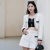 折 YES YESIR叶谦原创设计师秋冬新品 压花王室千金香风套装