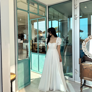 Selkie【婚纱系列】Selkie Collection 象牙白纯棉婚礼长款连衣裙