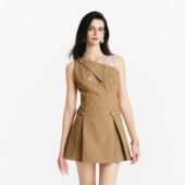 Diana 连衣裙拼蕾丝不对称连衣裙 工装 Vevina 2026SS