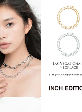 INCH EDITION 2RSS夏季新款欲望之都双层锁芯古巴链项链配饰木兰
