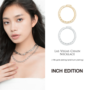 新款 2RSS夏季 欲望之都双层锁芯古巴链项链配饰木兰 EDITION INCH