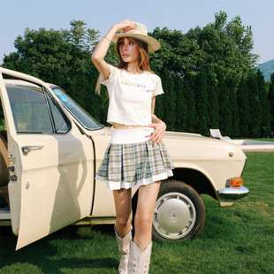 趣味珠花T Cloud 新款 2024夏季 苏格兰格子裙木百搭兰合集 Season