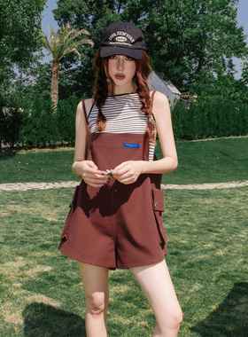 MOOD X MIURA 2024夏季新款黑白条纹工字背心系带背带裤木兰合集