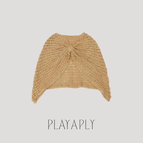 PLAYAPLY·26AW 柞蚕丝绒絮扭结斗篷 