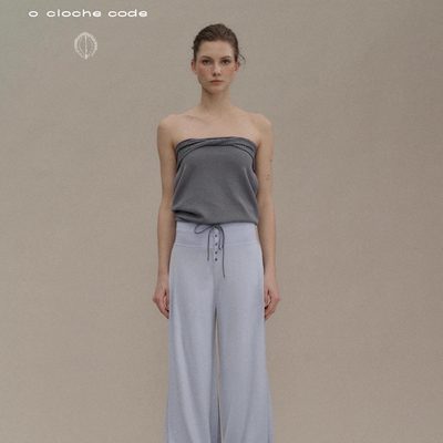 o cloche code__系带抹胸上衣_Drawstring Tube Top