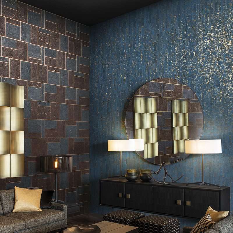 比利时原装进口墙纸 omexco 素色高端质感 天然材质软木皮墙纸