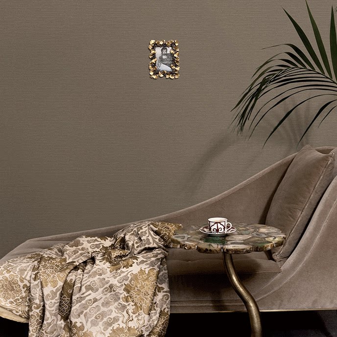 美式简约现代轻奢编织面料肌理竖条仿砂砾墙纸 卧室客厅书房壁纸