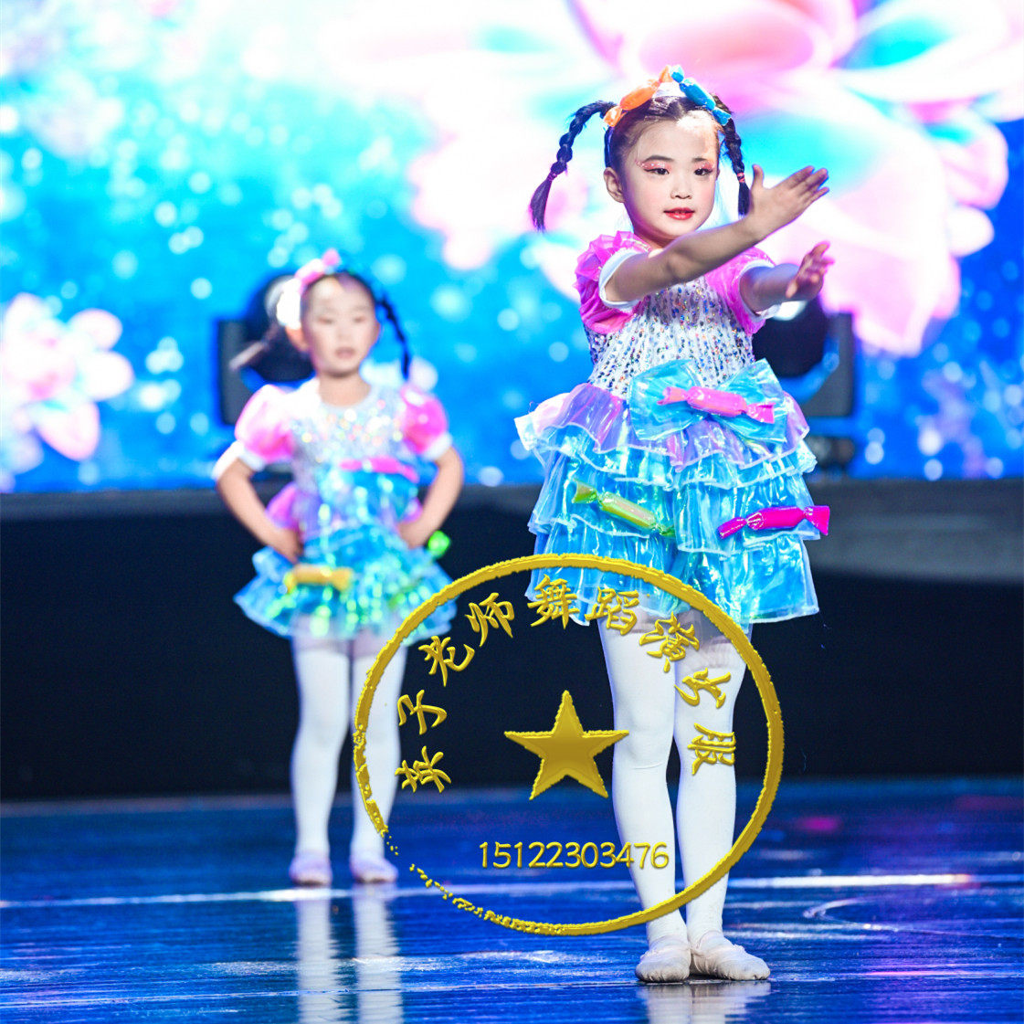 糖果工厂芝芝舞蹈糖果甜心棒棒糖可爱蓬蓬裙公主裙纱裙演出服珍妮