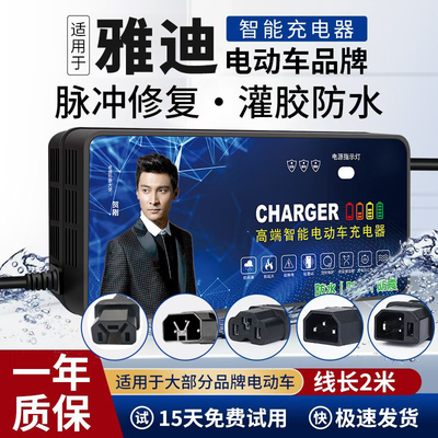 适用雅迪电动车电瓶车充电器48V12AH60V20AH72V20AH三轮快充通用