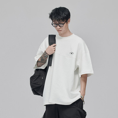 DRIVESTRAIGHT23SS日系休闲COOLMAX抗紫外线吸湿排汗速干拼接短袖