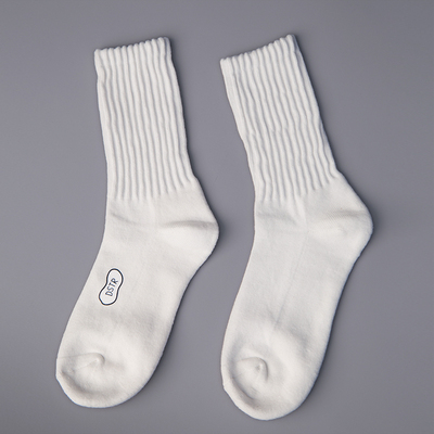 DRIVESTRAIGHT 23SS日系休闲百搭长筒袜纯棉运动潮流印花纯色长袜