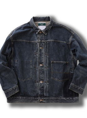 Camdrce × Drive Straight联名水洗破坏牛仔夹克外套