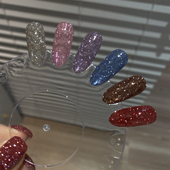 putoneputone砂糖碎钻胶2.0网红平替高密度爆闪韩系甲油胶新款