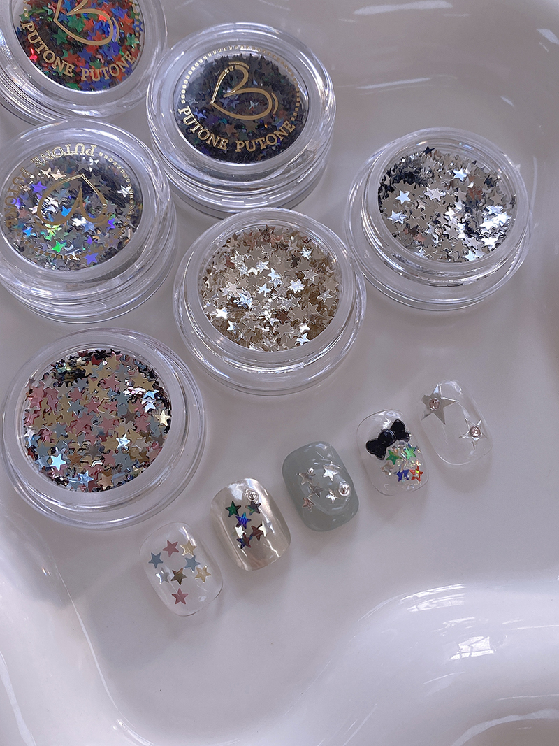 putone圣诞星星亮片混合