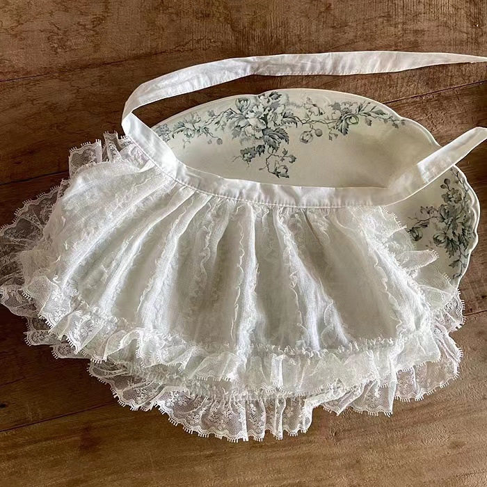 张闹闹婴幼儿春秋洋气蕾丝花边外搭小围裙女宝宝公主范半身短裙