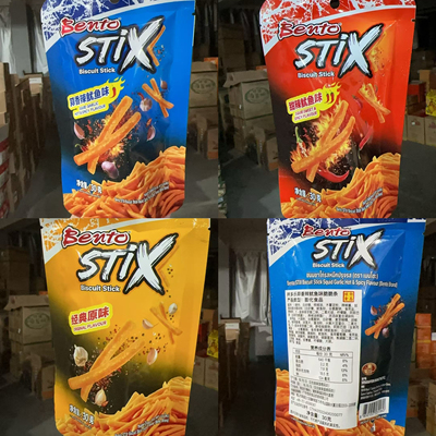 泰国进口BENTO拌多乐脆脆条咪咪虾条网红零食小吃休闲食品30g爆款