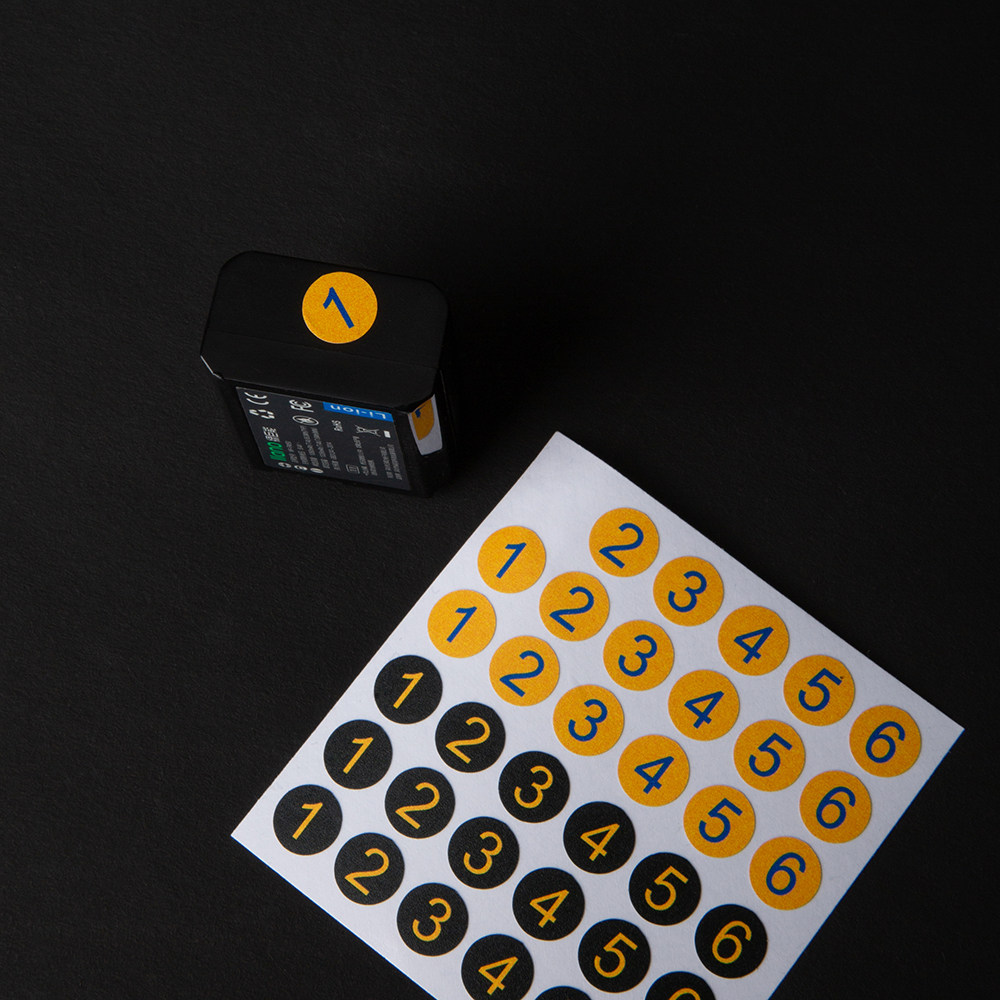 适用于摄影师专用电池内存卡摄影器材数字记号贴纸