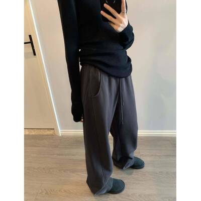 Awencoat 桑蚕+绒 QWV厚480g加绒加卫羽裤女秋冬阔腿运动休闲裤丝