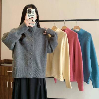 小吉家大尺码女风装秋冬宽新款慵懒高领松针织衫PHD加厚保暖百搭