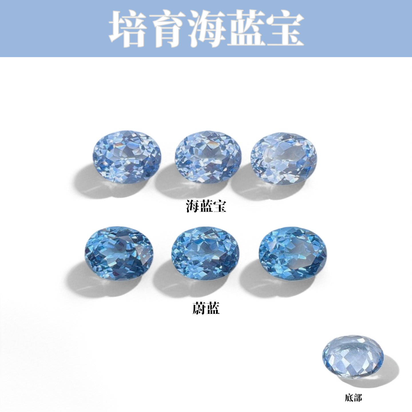 培育尖晶石 蛋形海蓝宝合成宝石裸石 戒指项链首饰加工镶嵌用主石