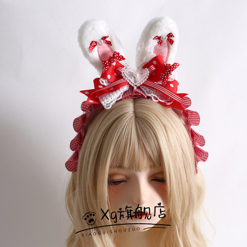 lolita蕾丝蝴蝶结kc发箍女发饰