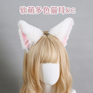 XG蝴蝶结猫耳朵发箍可爱网红洛丽塔蕾丝耳朵头饰狐狸新年发饰